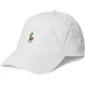 hvid-justerbar-buet-kasket-classic-sport-stretch-cotton-twill-fra-polo-ralph-lauren