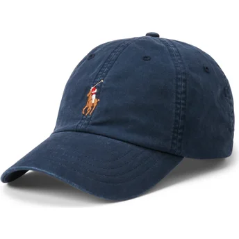 Marineblå justerbar buet kasket Classic Sport Stretch Cotton Twill fra Polo Ralph Lauren