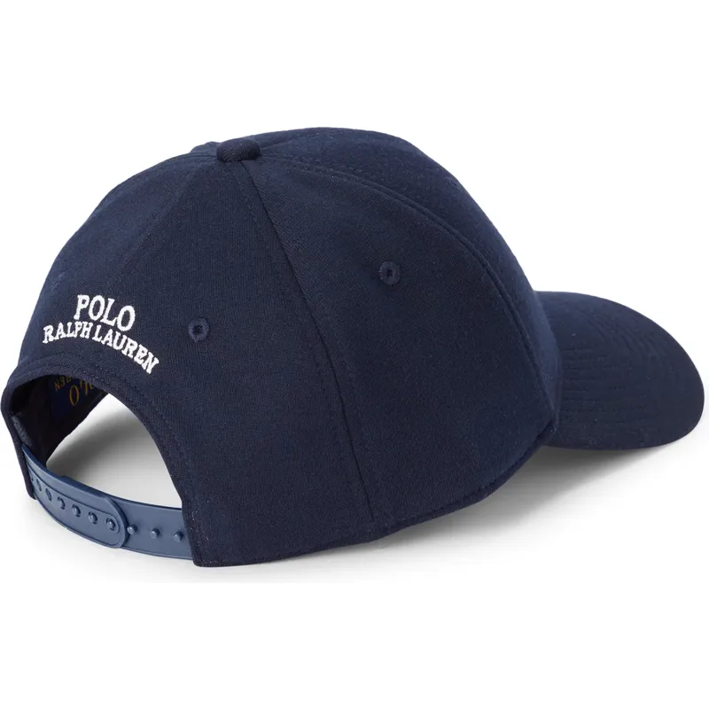 marinebla-snapback-kasket-med-buet-skygge-modern-double-knit-jacquard-fra-polo-ralph-lauren