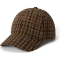 brun-justerbar-buet-kasket-checked-wool-tweed-fra-polo-ralph-lauren