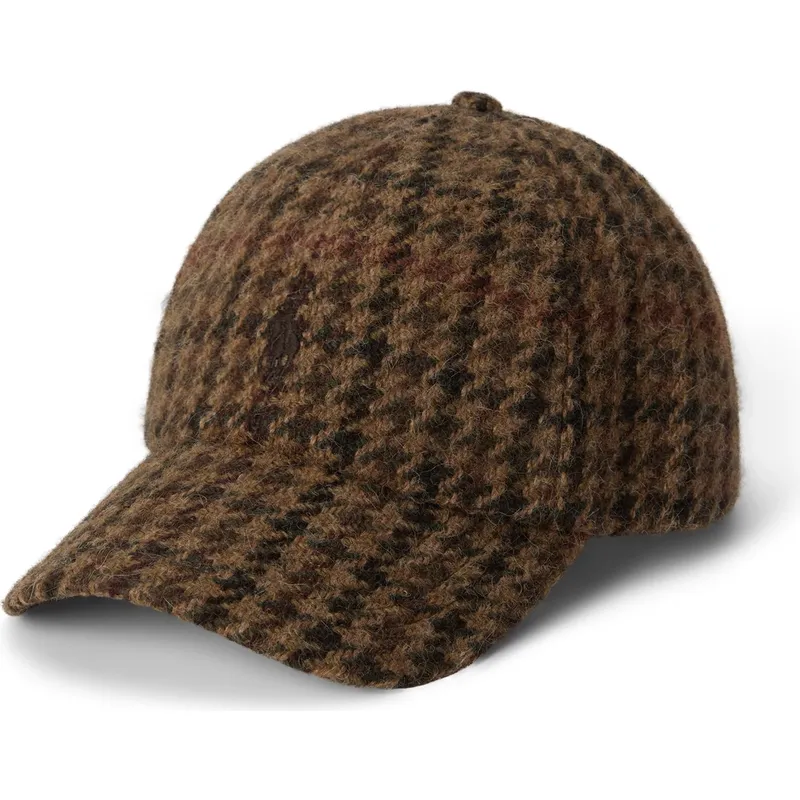 brun-justerbar-buet-kasket-checked-wool-tweed-fra-polo-ralph-lauren