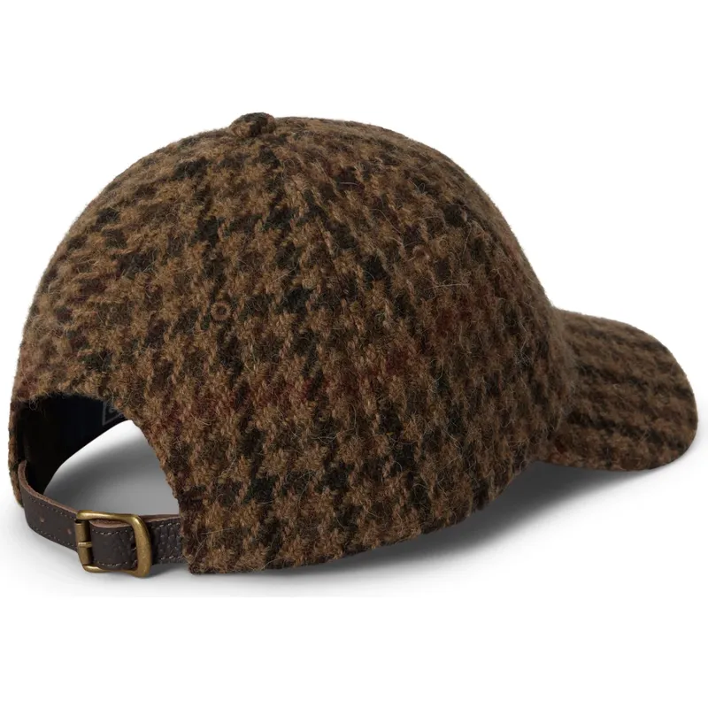 brun-justerbar-buet-kasket-checked-wool-tweed-fra-polo-ralph-lauren