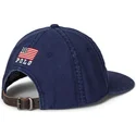 marinebla-justerbar-usa-applikation-twill-flat-cap-fra-polo-ralph-lauren