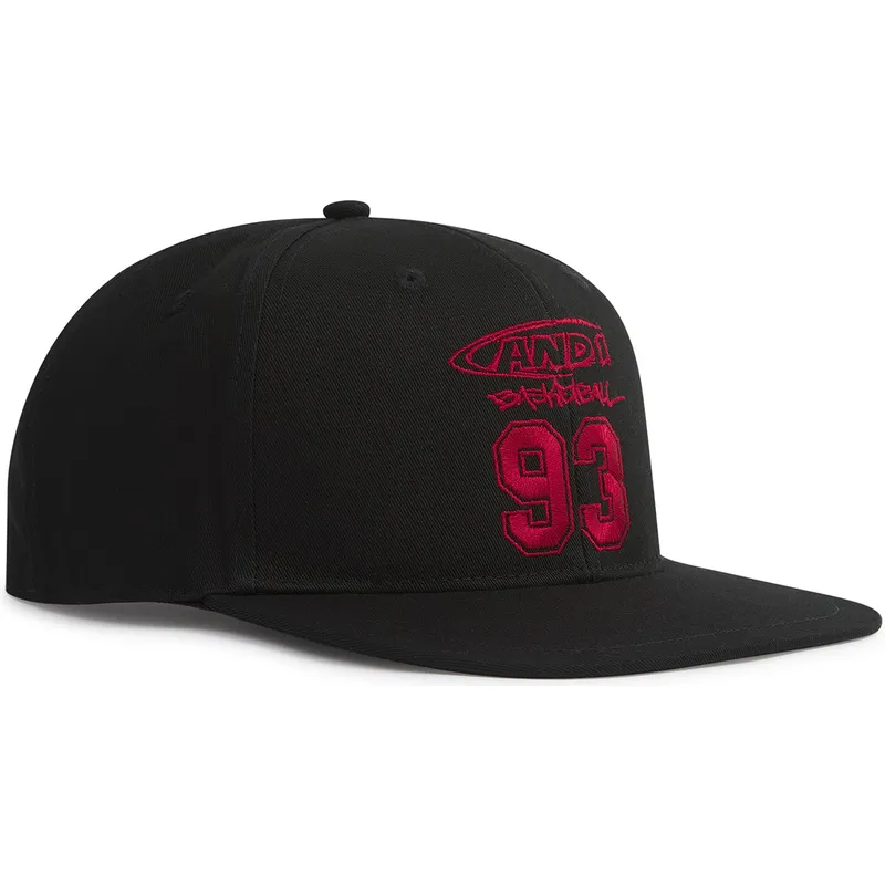 flad-sort-snapback-kasket-core-logo-93-fra-and1