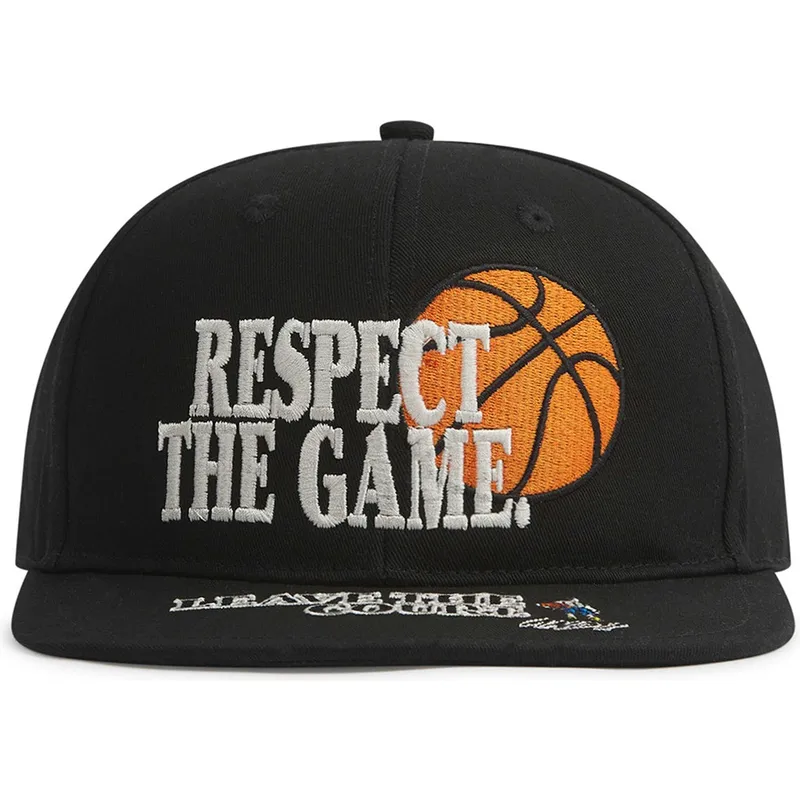 flad-sort-snapback-kasket-respect-the-game-slogan-fra-and1
