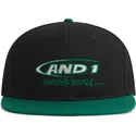 sort-og-gron-flad-snapback-kasket-med-graffiti-logo-fra-and1