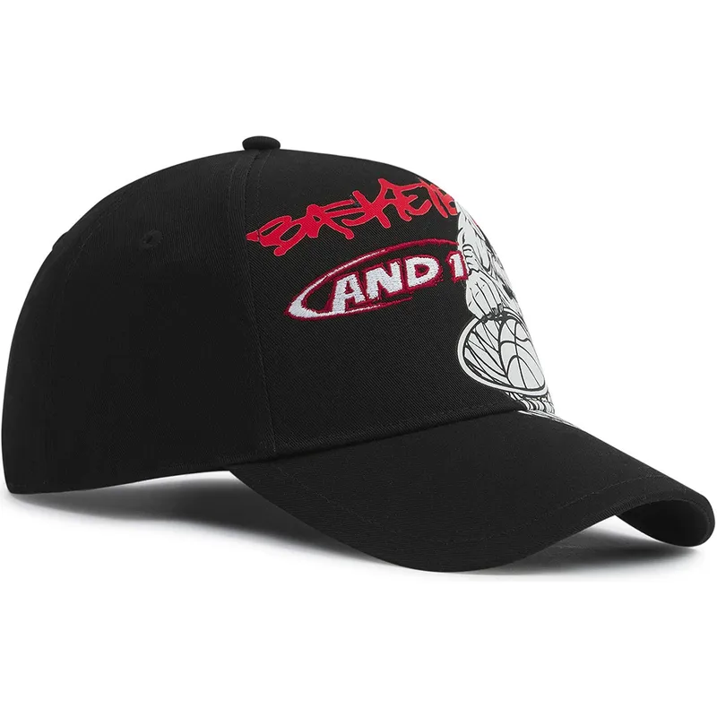 sort-snapback-kasket-med-buet-skygge-dunk-graffiti-fra-and1