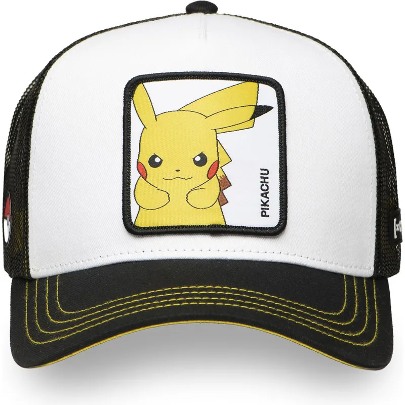 hvid-og-sort-trucker-kasket-pikachu-pkm6-ele-pokemon-fra-capslab
