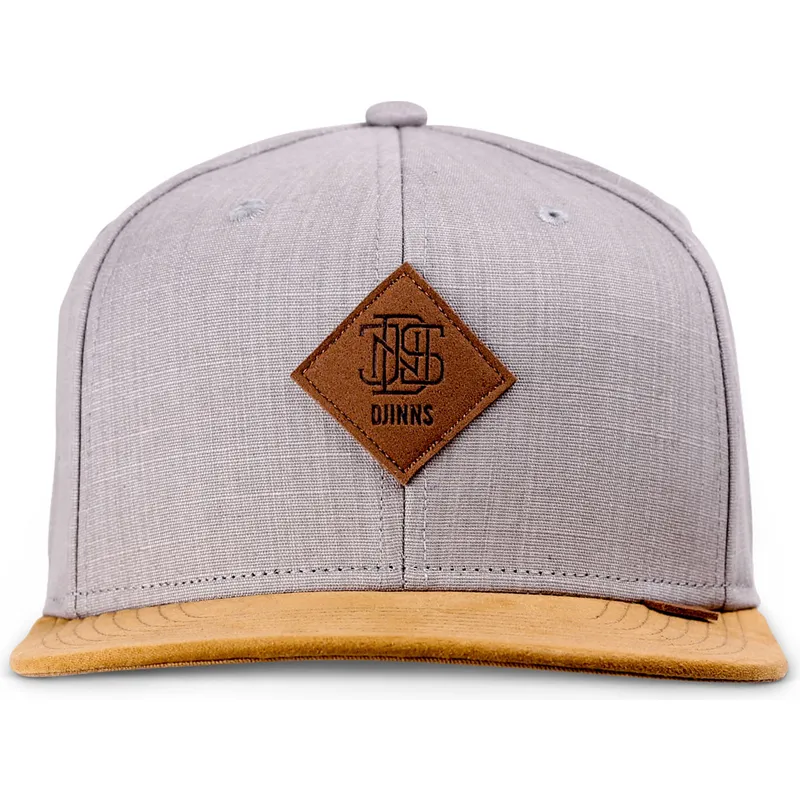 gra-og-brun-flat-cap-snapback-linen-2015-fra-djinns