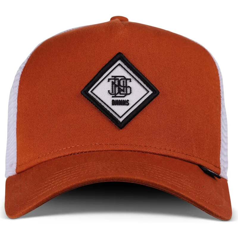 trucker-kasket-orange-og-hvid-hft-match-dnc-fra-djinns