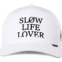 hvid-justerbar-buet-kasket-truefit-slow-life-lover-fra-djinns