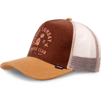 Djinns HFT Lazy Barista brun og beige trucker kasket