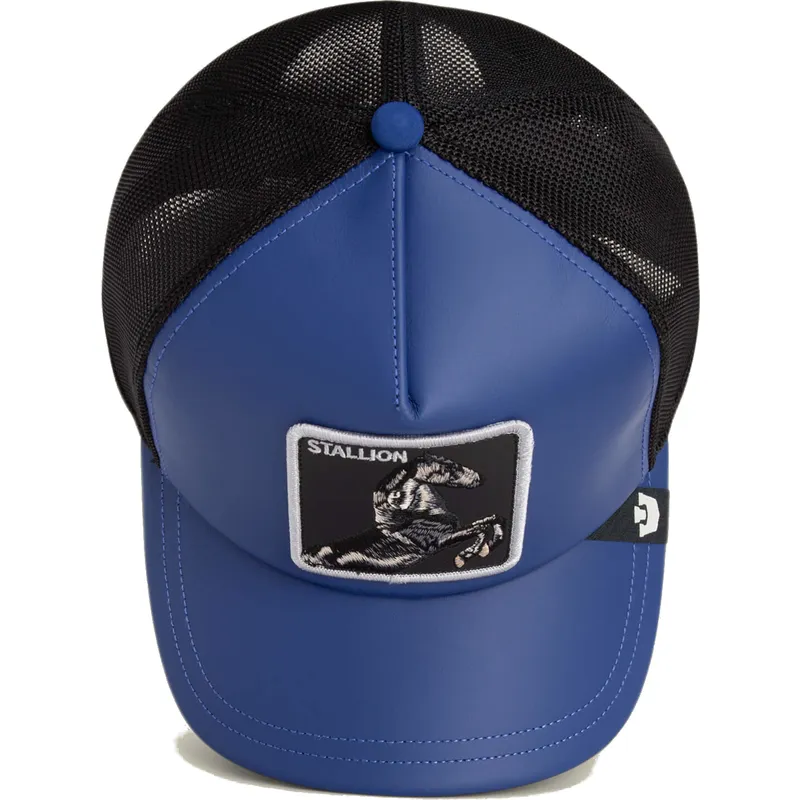 trucker-kasket-bla-og-sort-hest-lfg-stallion-pre-game-seasonal-the-farm-fra-goorin-bros