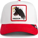 hvid-og-rod-trucker-kasket-orn-freedom-elgae-flip-side-2-the-farm-fra-goorin-bros