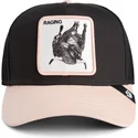trucker-kasket-sort-og-beige-tyr-raging-llub-flip-side-2-the-farm-fra-goorin-bros