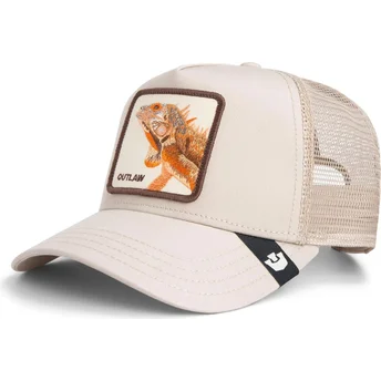 Gorra trucker beige lagarto The Outlaw Lizard Sport The Farm fra Goorin Bros.