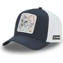 marinebla-og-hvid-buet-snapback-kasket-tom-taj6-tom-looney-tunes-fra-capslab