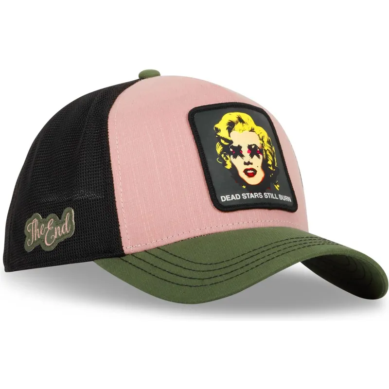 kasket-trucker-multifarvet-marilyn-monroe-dead-stars-still-burn-art-dead-famous-fra-capslab
