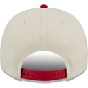 buet-beige-og-rod-snapback-kasket-9fifty-a-frame-precurved-hardwood-classics-fra-atlanta-hawks-nba-fra-new-era