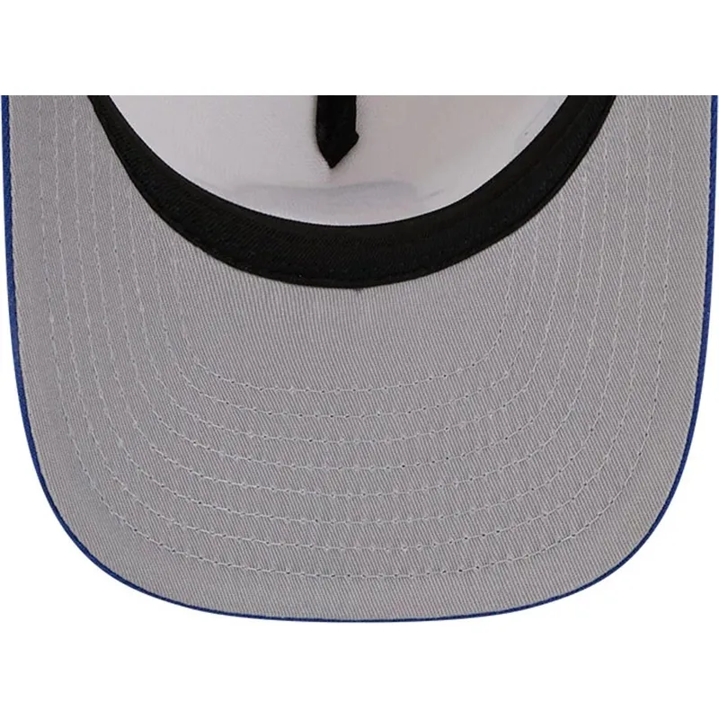 buet-beige-og-bla-snapback-kasket-9fifty-a-frame-precurved-hardwood-classics-fra-golden-state-warriors-nba-fra-new-era