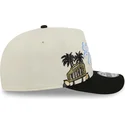 beige-og-sort-buet-kasket-snapback-9fifty-a-frame-precurved-hardwood-classics-fra-los-angeles-lakers-nba-fra-new-era