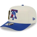 buet-beige-og-bla-snapback-kasket-9fifty-a-frame-precurved-hardwood-classics-fra-philadelphia-76ers-nba-fra-new-era
