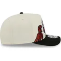 buet-beige-og-sort-snapback-kasket-9fifty-a-frame-precurved-hardwood-classics-fra-toronto-raptors-nba-fra-new-era