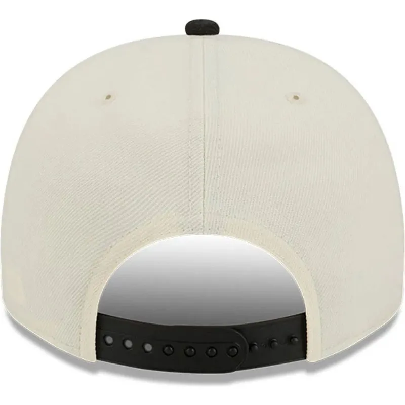 buet-beige-og-sort-snapback-kasket-9fifty-a-frame-precurved-hardwood-classics-fra-vancouver-grizzlies-nba-fra-new-era