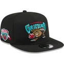 sort-flad-snapback-9fifty-a-frame-hardwood-classics-kasket-fra-vancouver-grizzlies-nba-fra-new-era