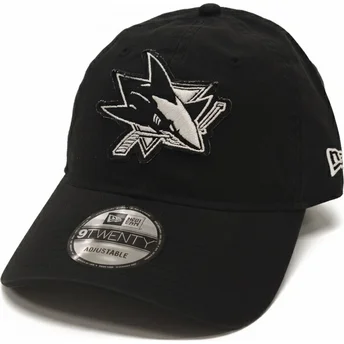 Sort justerbar 9TWENTY buet kasket San Jose Sharks NHL fra New Era