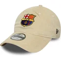 beige-justerbar-fc-barcelona-laliga-9twenty-cord-kasket-fra-new-era