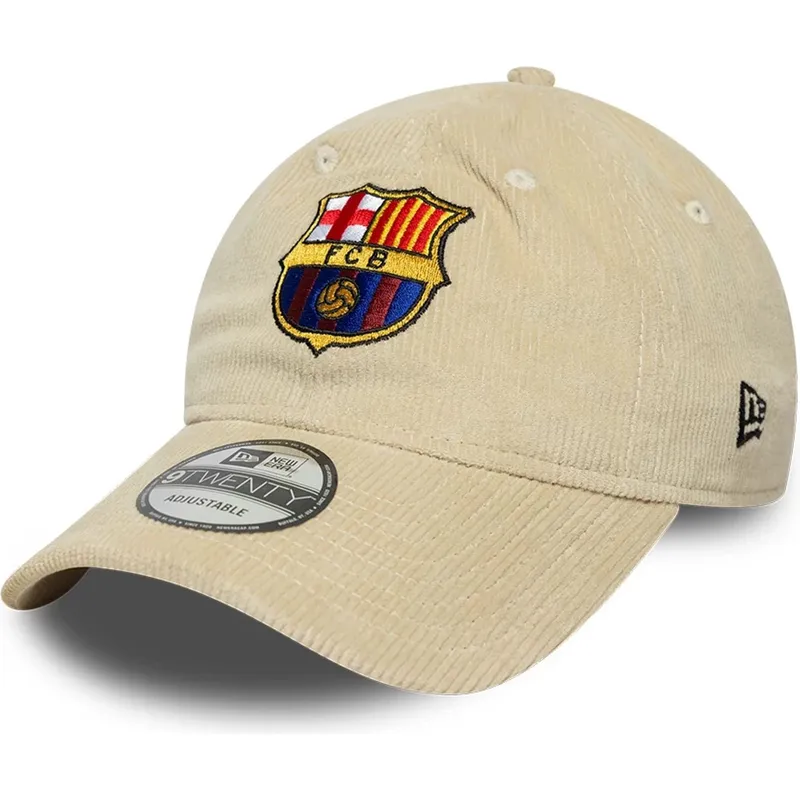 beige-justerbar-fc-barcelona-laliga-9twenty-cord-kasket-fra-new-era