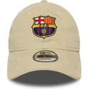 beige-justerbar-fc-barcelona-laliga-9twenty-cord-kasket-fra-new-era
