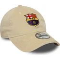 beige-justerbar-buet-kasket-fra-fc-barcelona-laliga-9twenty-cord-fra-new-era