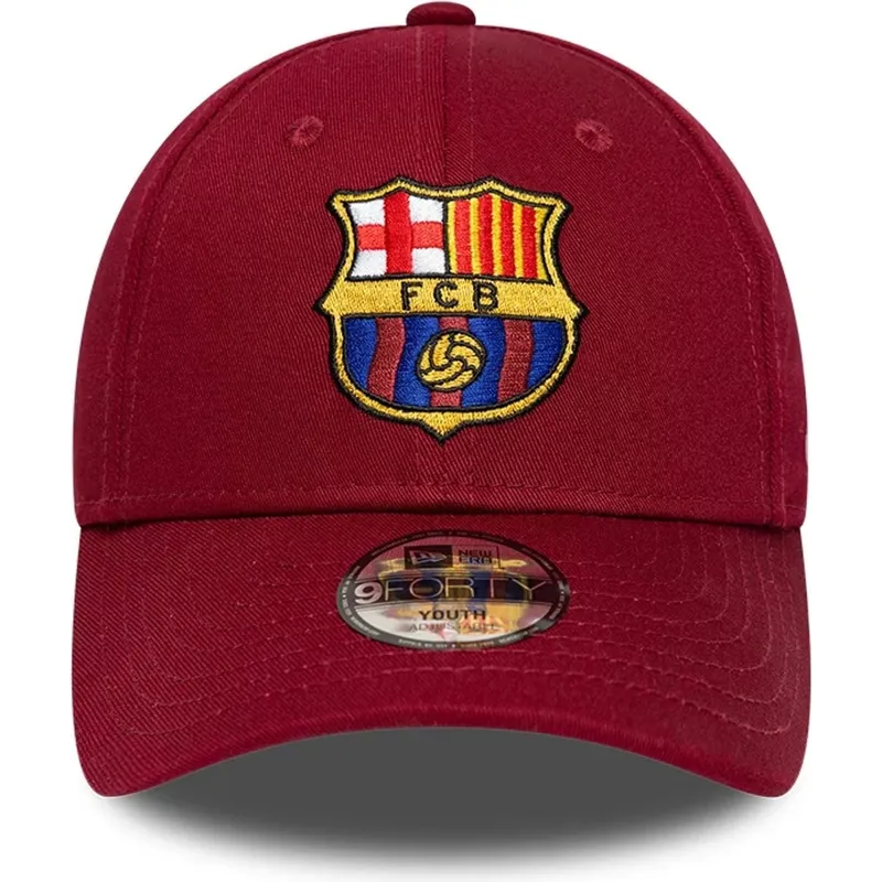 new-era-fc-barcelona-laliga-9forty-core-justerbar-rod-buet-kasket-til-dreng