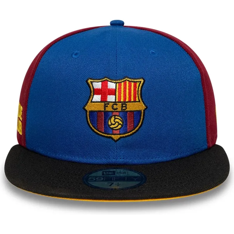flad-bla-og-rod-fitted-kasket-fra-fc-barcelona-laliga-59fifty-mes-que-un-club-fra-new-era