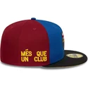 fc-barcelona-laliga-59fifty-bla-og-rod-justerbar-flad-kasket-mes-que-un-club-fra-new-era