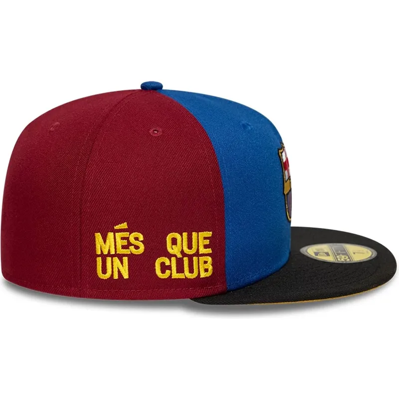 fc-barcelona-laliga-59fifty-bla-og-rod-justerbar-flad-kasket-mes-que-un-club-fra-new-era