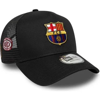 Sort FC Barcelona LALIGA A Frame Patch trucker kasket fra New Era