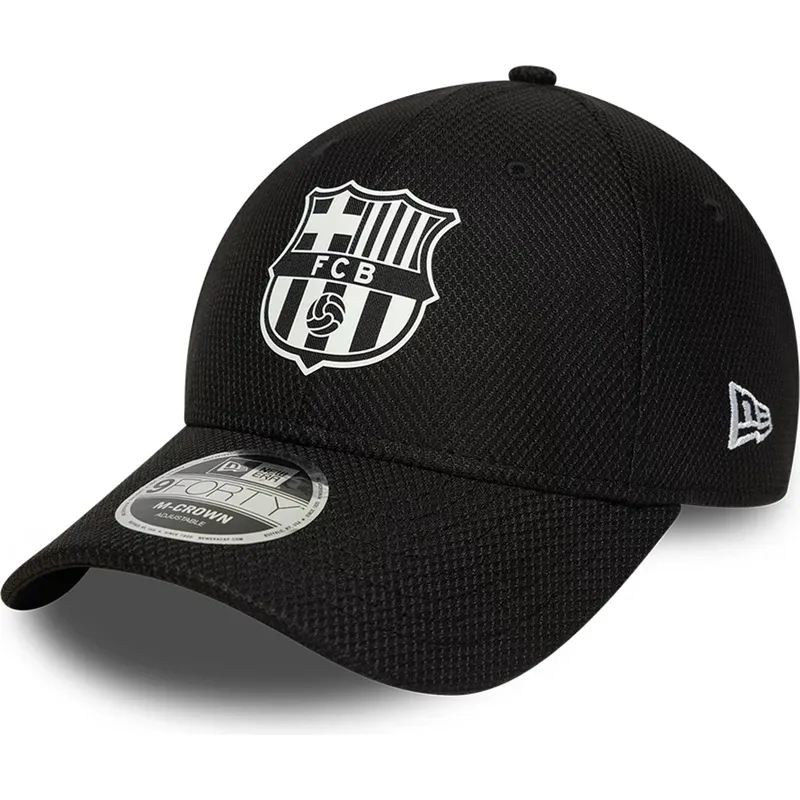 sort-curved-snapback-kasket-fra-fc-barcelona-laliga-9forty-m-crown-diamond-era-fra-new-era