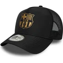 new-era-fc-barcelona-laliga-a-frame-gold-sort-trucker-kasket