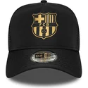 new-era-fc-barcelona-laliga-a-frame-gold-sort-trucker-kasket