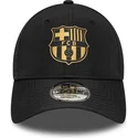 new-era-fc-barcelona-laliga-9forty-gold-justerbar-sort-buet-kasket