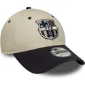 gorra-curva-beige-y-azul-marino-ajustable-de-fc-barcelona-laliga-9forty-contrast-de-new-era