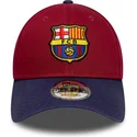 rod-og-bla-justerbar-buet-kasket-fra-fc-barcelona-laliga-9forty-contrast-fra-new-era