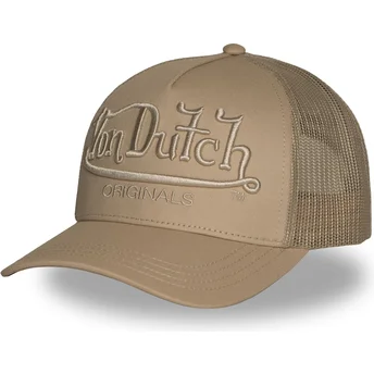 Kasketter buet brun snapback EMB02 af Von Dutch