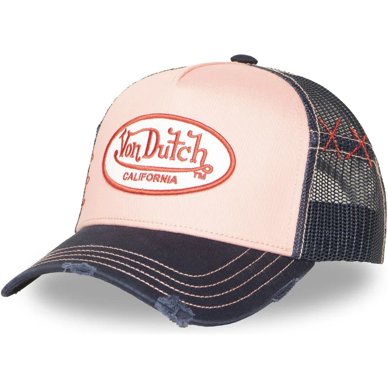 gorra-trucker-lyserod-og-marinebla-brugt-10-fra-von-dutch