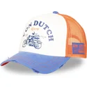 trucker-kasket-orange-og-bla-crew34-fra-von-dutch