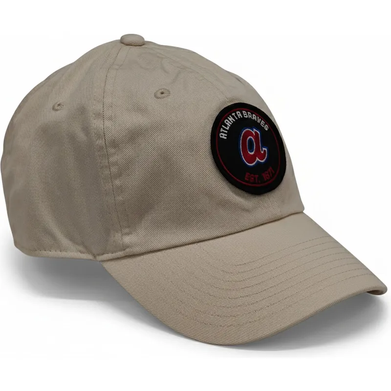 atlanta-braves-mlb-nike-justerbar-beige-buet-kasket-i-ustruktureret-okologisk-bomuld