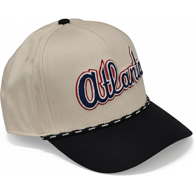 atlanta-braves-mlb-nike-rise-structured-beige-og-sort-buet-snapback-kasket